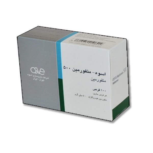قرص اسوه-متفورمین در دو دوز 500 و 1000 میلی گرم 
